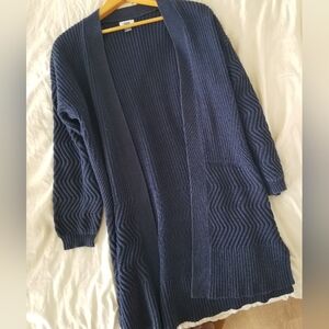 Old Navy Dark Blue Textured Cardigan